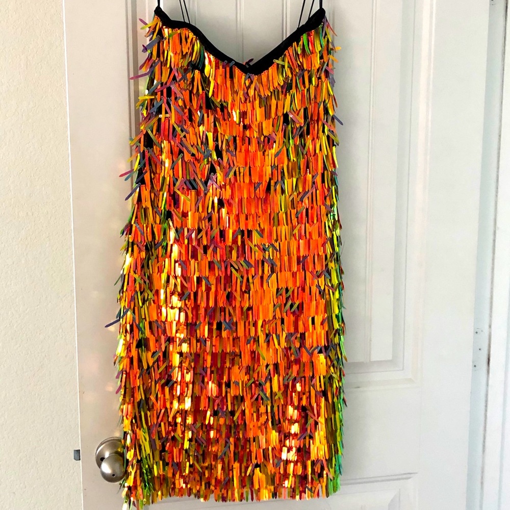 NWT Milly Nickie Matchstick Sequin Dress, Size 2